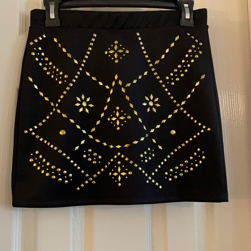 Relisted - NWT Forever 21 Black Studded Mini Skirt
